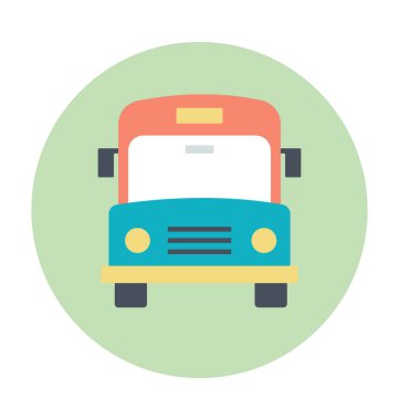 Lojistik kamyonu renkli vektör simgesi