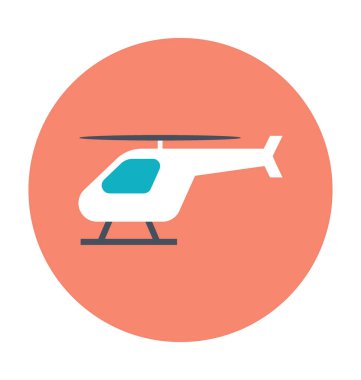 Helikopter renkli vektör simgesi