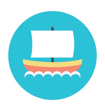 Yat renkli vektör simgesi