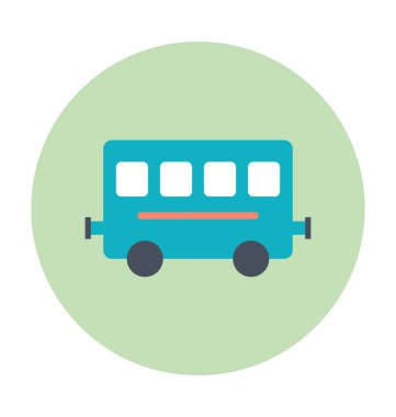 Tren Bogie renkli vektör simgesi