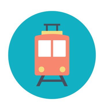 Tren renkli vektör simgesi