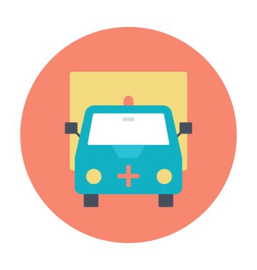 ambulans renkli vektör simgesi