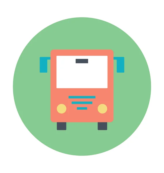 Farbiges Vektor Symbol Öffentlichen Bus — Stockvektor