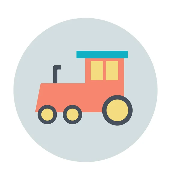 Mozdony Motor Színes Vector Icon — Stock Vector