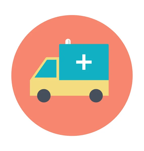 Ambulans Kolorowy Wektor Ikona — Wektor stockowy