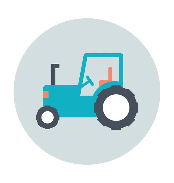 Traktor Wektor Kolorowe Ikony — Wektor stockowy