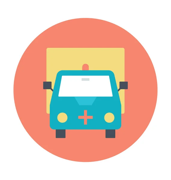 Ambulance Colored Vector Icon — Stock Vector