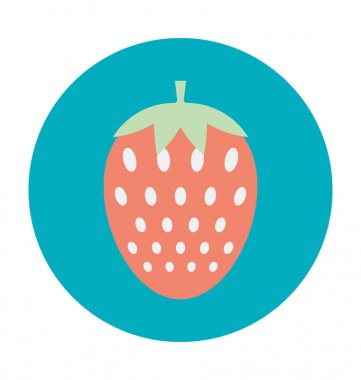 Çilek renkli vektör simgesi