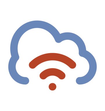 Kablosuz ağ kalın vektör simgesi