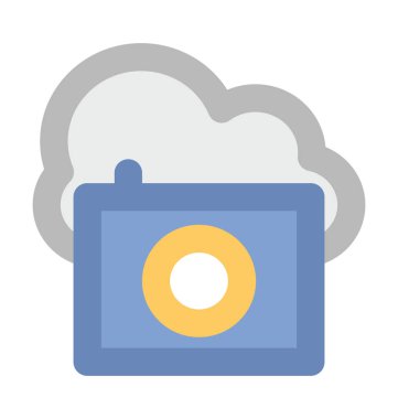 Bulut Multimedya kalın vektör simgesi