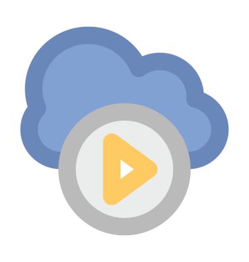 Bulut ortam kalın vektör simgesi