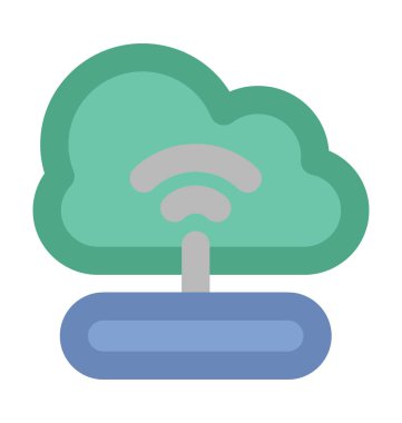 Geniş bant ağ kalın vektör simgesi