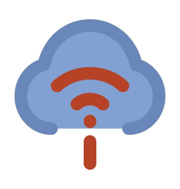 Kablosuz teknoloji kalın vektör simgesi