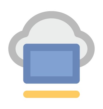 Bulut kalın vektör simge bilgisayar