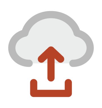 Bulut Upload kalın vektör simgesi