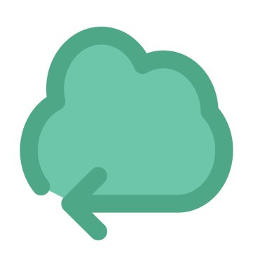 Bulut kalın vektör simge bilgisayar