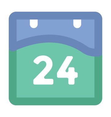 Takvim kalın vektör simgesi