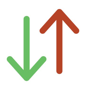 Ok göstergesi kalın vektör simgesi