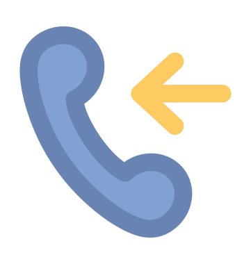 Gelen arama kalın vektör simgesi