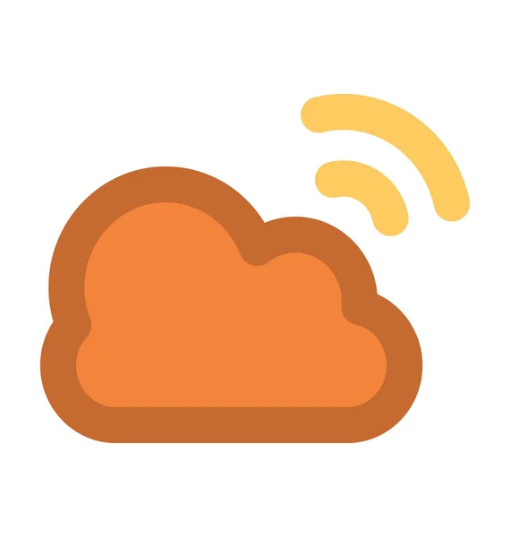 Cloud Wifi Vet Vector Icon — Stockvector