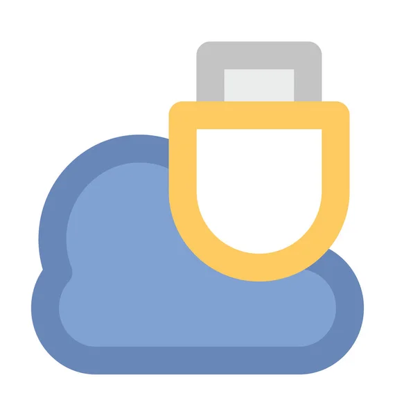 Cloud Storage Bold Vector Icon — Stock Vector