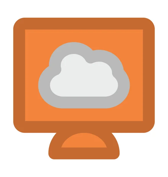 Cloud Computing Vet Vector Icon — Stockvector