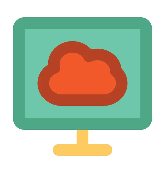 Cloud Computing Vet Vector Icon — Stockvector