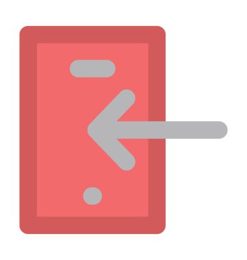 Gelen arama kalın vektör simgesi