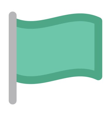 Bayrak kalın vektör simgesi