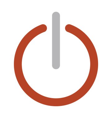 Güç düğmesi kalın vektör simgesi