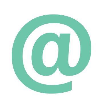 Arroba kalın vektör simgesi