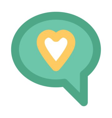 Aşk sohbet kalın vektör simgesi