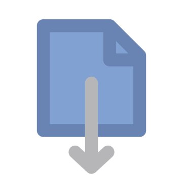 Dosya indirme kalın vektör simgesi