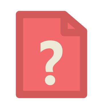 Bilinmeyen belge kalın vektör simgesi