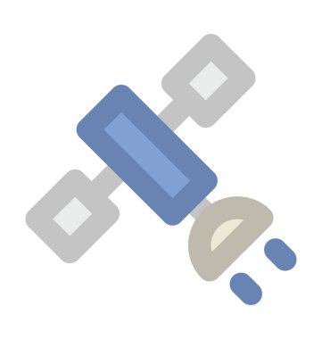 Uydu kalın vektör simgesi