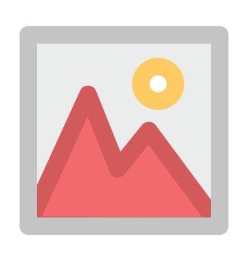 Manzara kalın vektör simgesi