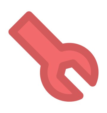 İngiliz anahtarı kalın vektör simgesi