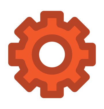 Dişli kalın vektör simgesi