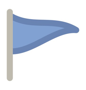 Bayrak kalın vektör simgesi