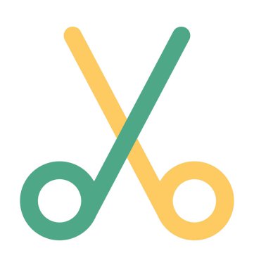 Makas kalın vektör simgesi