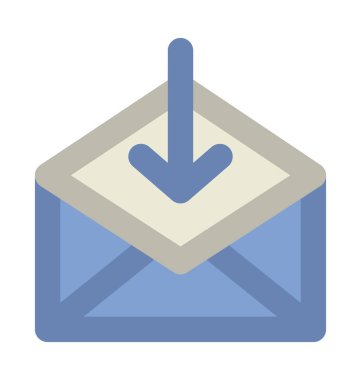 Kalın vektör simge e-posta aldım