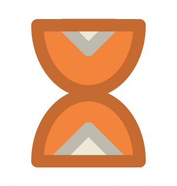 kum saati kalın vektör simgesi