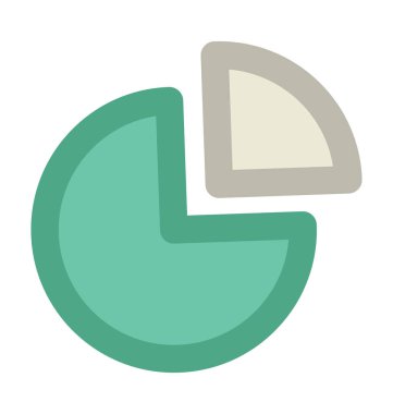 Pasta grafiği kalın vektör simgesi