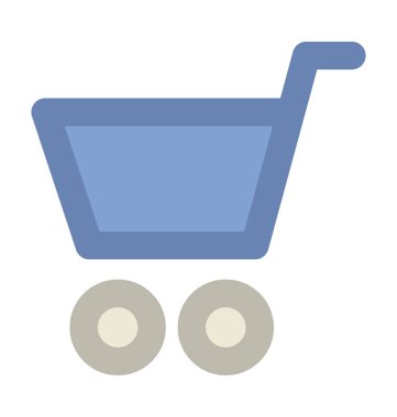 Alışveriş sepeti kalın vektör simgesi