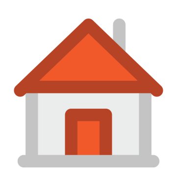 Evi kalın vektör simgesi