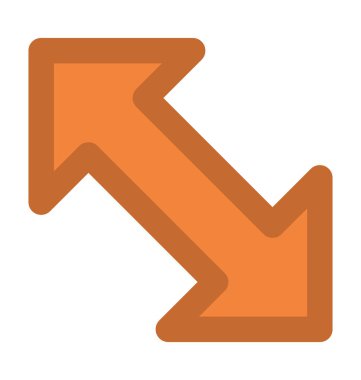 Ok kalın vektör simgesi