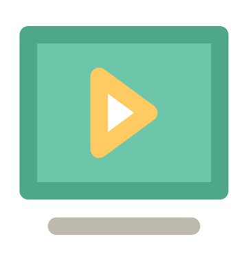 Media Player kalın vektör simgesi