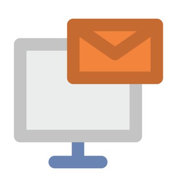 Yazışma kalın vektör simgesi