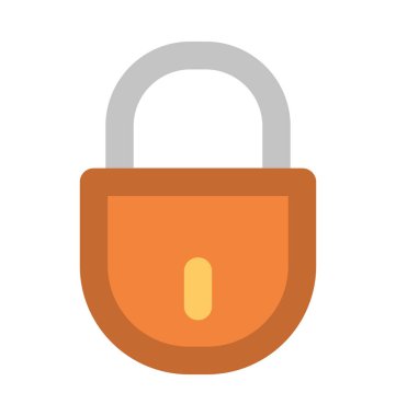 Asma kilit kalın vektör simgesi