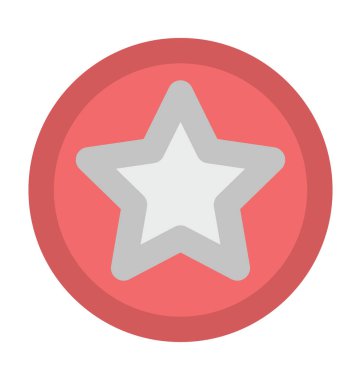 Dairesel kalın vektör yıldız simgesi